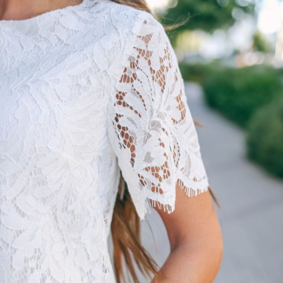 CAMILLA Lace Short Sleeve  Blouse - Picture 3 of 8